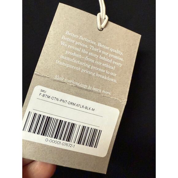 EVERLANE The Dream Kick Flare Pant Black Women's Size M New with Tags - Picture 4 of 11